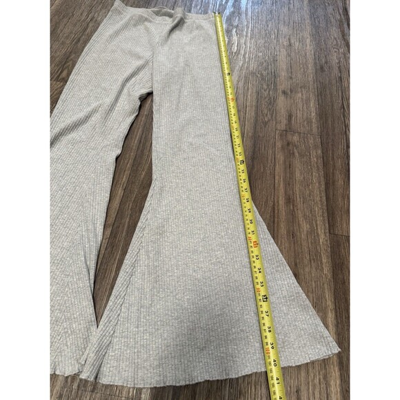 Aerie Ribbed Beloit Wide‎ Leg Pants Medium Gray - Picture 9 of 9